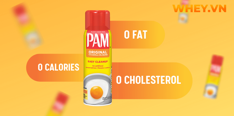 Dầu ăn kiêng Pam - Lựa chọn mới cho người ăn kiêng. Đảm bảo 0 fat, 0 calo, 0 cholesterol, 0 sodium, 0 trans fat. Hoàn toàn tự nhiên, không hương vị nhân tạo....