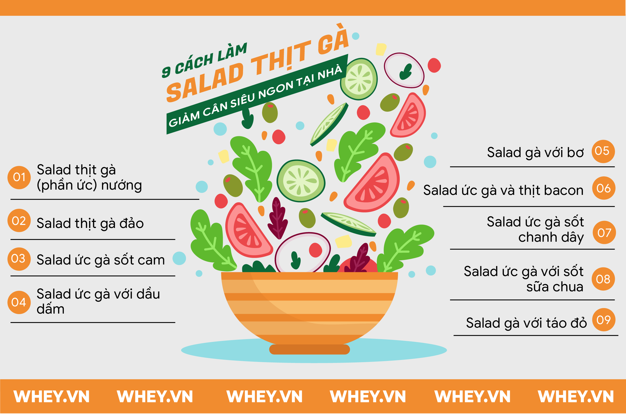 Đa dang thực đơn với 9 Cách làm Salad thịt gà giảm cân siêu ngon tại nhà