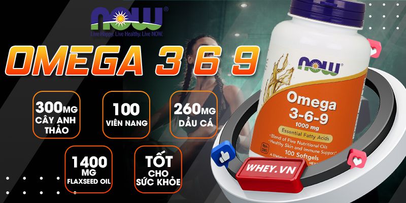 Now Omega 3 6 9 100 viên lựa chọn tốt nhất trong việc bổ sung dầu cá omega 3 cho cơ thể.