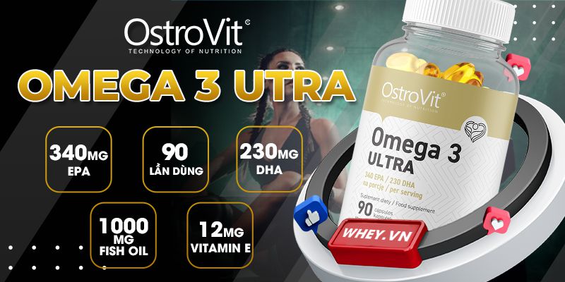 Ostrovit Omega 3 Ultra 90 viên - dầu cá tinh khiết hàm lượng cao, đầy đủ tiêu chuẩn kiểm định cho chất lượng, an toàn thực phẩm.