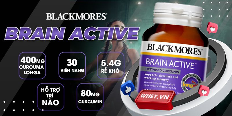 Blackmores Brain Active là sản phẩm hàng đầu hỗ trợ tăng cường trí nhớ và phát triển não hiệu quả và an toàn với người sử dụng.