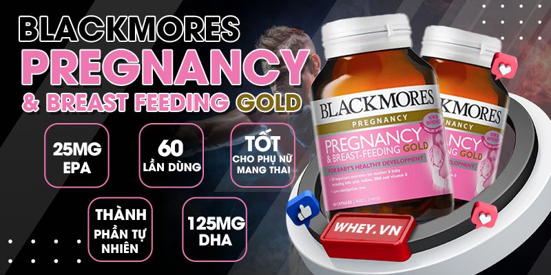 -Vitamin Bà Bầu Blackmores Pregnancy and Breast feeding gold 60 viên bầu tổng hợp nổi tiếng của hãng Úc với công thức đặc biệt bổ sung 20 vitamin và khoáng...