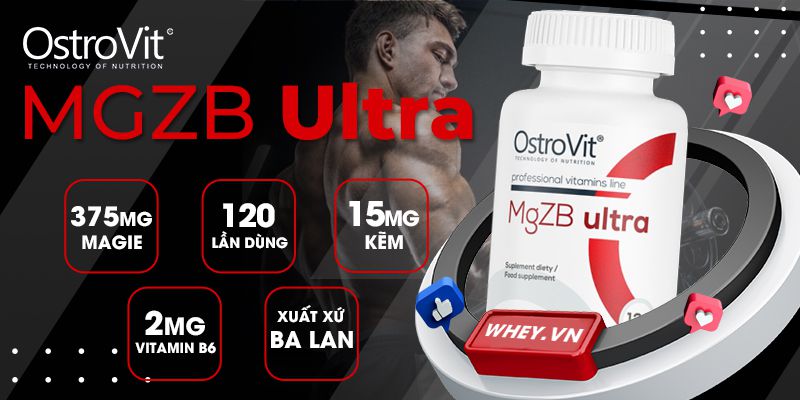 Ostrovit MgZB Ultra bổ sung ZMA hỗ trợ cải thiện sức khoẻ, tăng cường sức đề kháng toàn diện. Sản phẩm nhập khẩu chính hãng, cam kết giá rẻ tốt nhất Hà Nội TpHCM