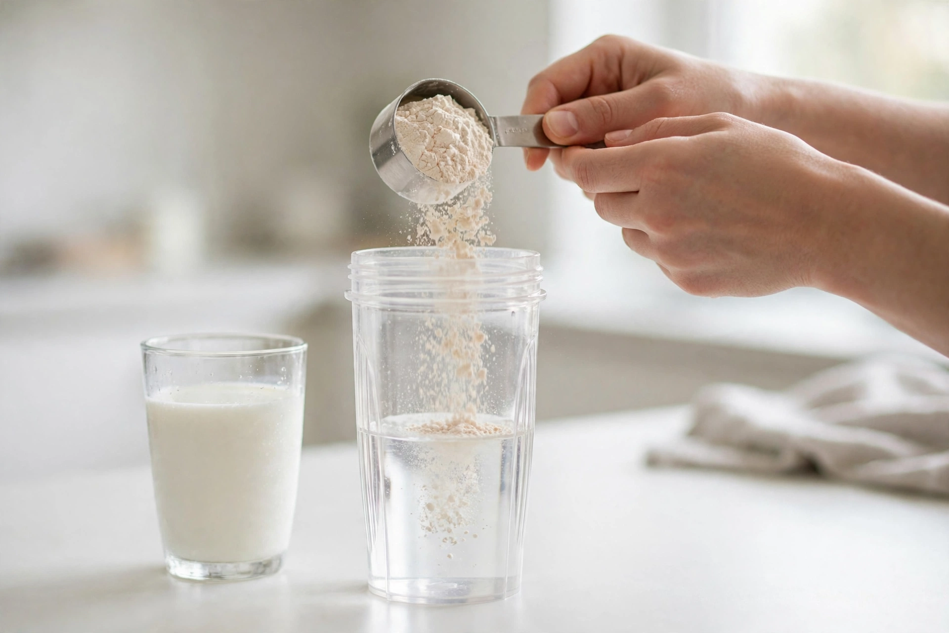 Cách pha whey protein đúng chuẩn với bình shaker và nước mát